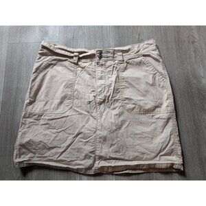 Lee Natural Fit Beige Cotton/Spandex Womens Skort Size 12 Front & Back Pockets